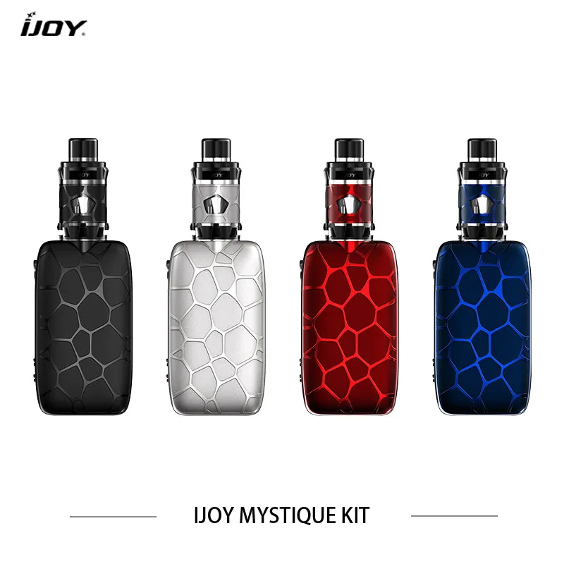 

Original IJOY MYSTIQUE MESH KIT 162w Box Mod Kit Electronic Cigarettes with 3ml MYSTIQUE MESH Tank Support 6 optional modes Vape