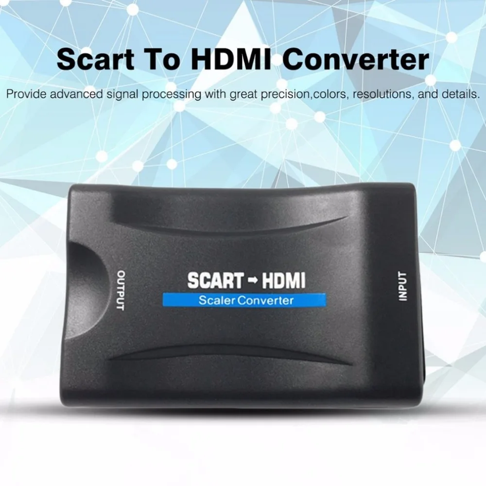 Конвертер Scart в HDMI 1080P адаптер для аудио и видео SCART HD ТВ Sky Box STB смартфона TV DVD| |