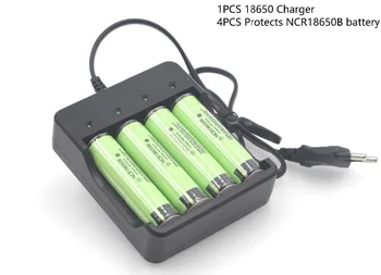 

4 things. Protect New Original 18650 Battery 3.7 In NCR18650B 3400 MAX Lithium Ion Batteries with PCB + 1 X Charger