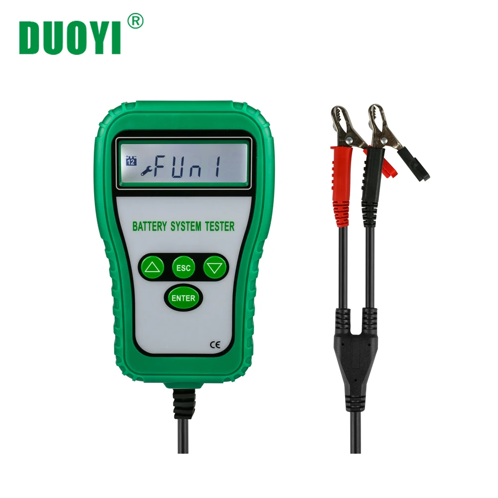 

DUOYI DY216 Automotive Battery Tester Diagnostic Lead Acid Batteries Analyzer CCA 100-1700 2.5in LCD Display 9 18V Light Truck