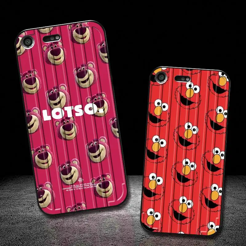 

Luggage Suitcase Phone Case For Sony Xperia XZ1 Compact Cute Bear Soft Cover For Sony Xperia Z5 M5 XZ Premium XZ2