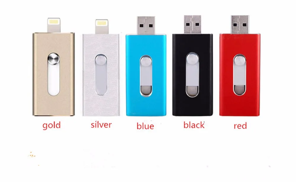 Новые 3 in1 флэш-накопитель Usb otg 64 gb Флешка 32 gb флэш-накопитель 16 gb Usb Stick 128 gb внешних накопителей для iPhone 5/5S/5c/6/7 Plus