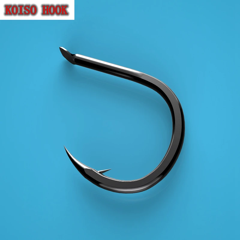 

100Pcs KOISO Fishing Hook Barbed Hook Carp Feeder Anzol Fishhook Fishing Tackle Owner Jig Hook Made In Japan