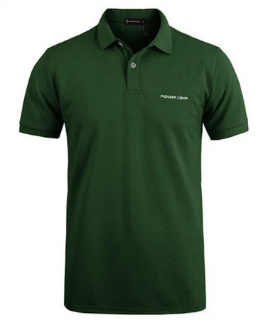 Pioneer Camp solid Color Breathable Classic Men's Polo Shirt Brand Clothing Men's Short-sleeved Recreational Polo Shirt 409010 - Цвет: 409010A-Dark green