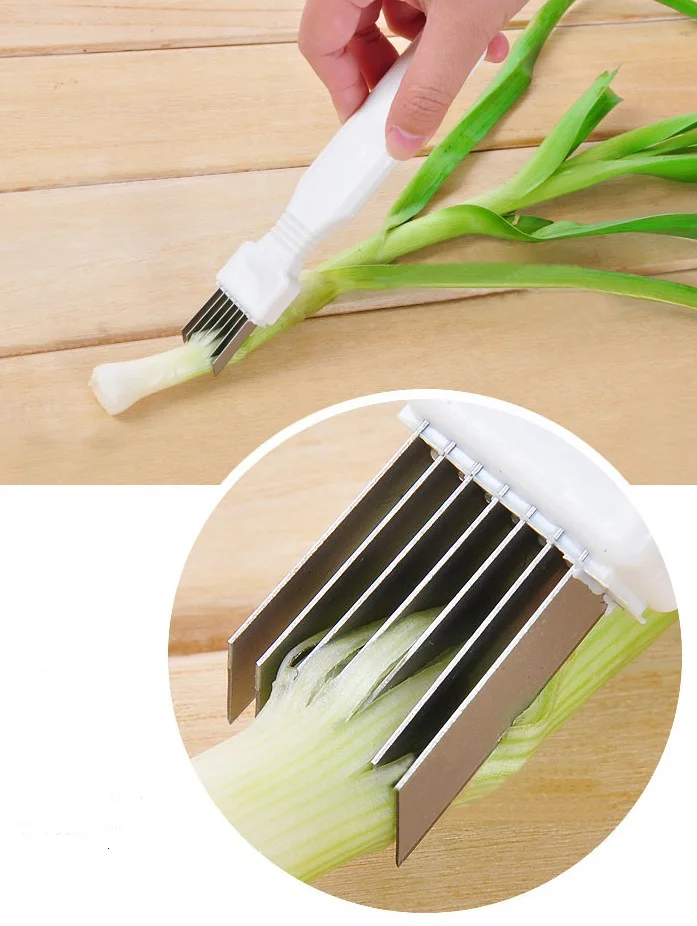 

Free shipping ! Onion Vegetable Cutter slicer multi chopper Sharp Scallion Kitchen knife Shred Tools Slice Cutlery