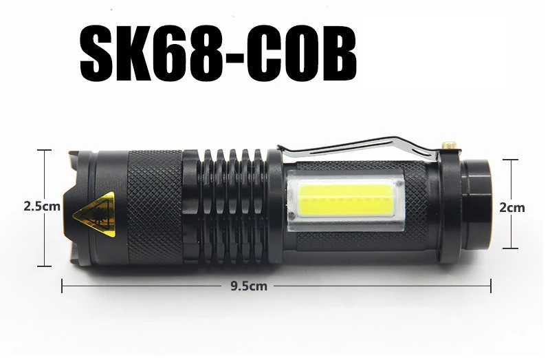 3800LM XML-Q5 + COB светодиодный фонарик Портативный мини-факел зум тактический фонарь Применение AA 14500 Батарея Водонепроницаемый фонарь освещения