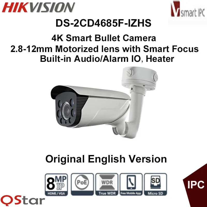 Hikvision Original English Version DS2CD4685FIZHS 4K Smart Bullet IP
