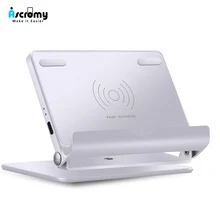 Ascromy Алюминиевый металлический быстрый беспроводной зарядное устройство Подставка для Apple iPhone XS Max XR X S 8 Plus samsung Galaxy S9 S8 Индукционная зарядка