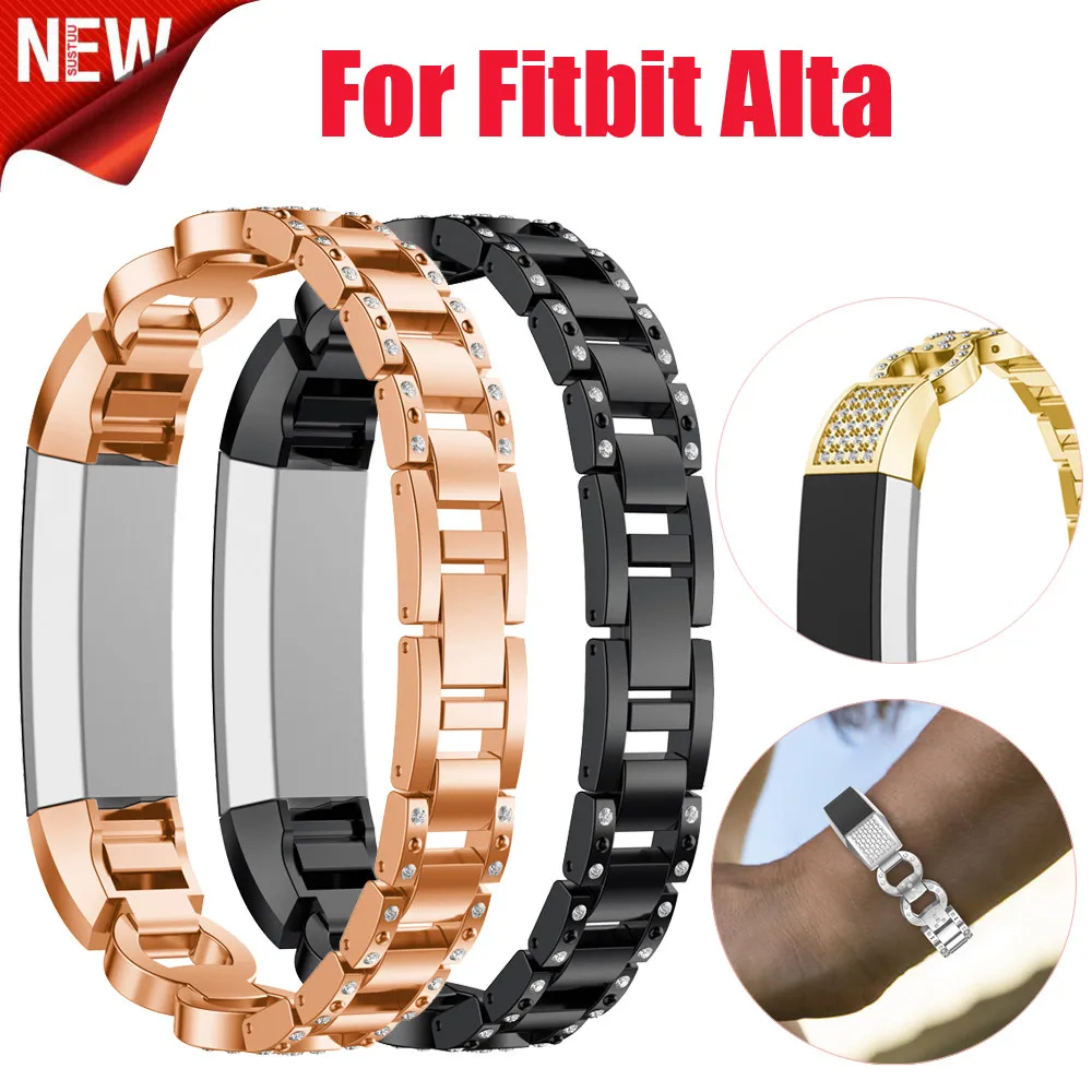 Luxury Alloy Crystal Watch Band Wrist strap For Fitbit Alta HR/Fitbit Alta Smartwatch Sporting Goods Accessories