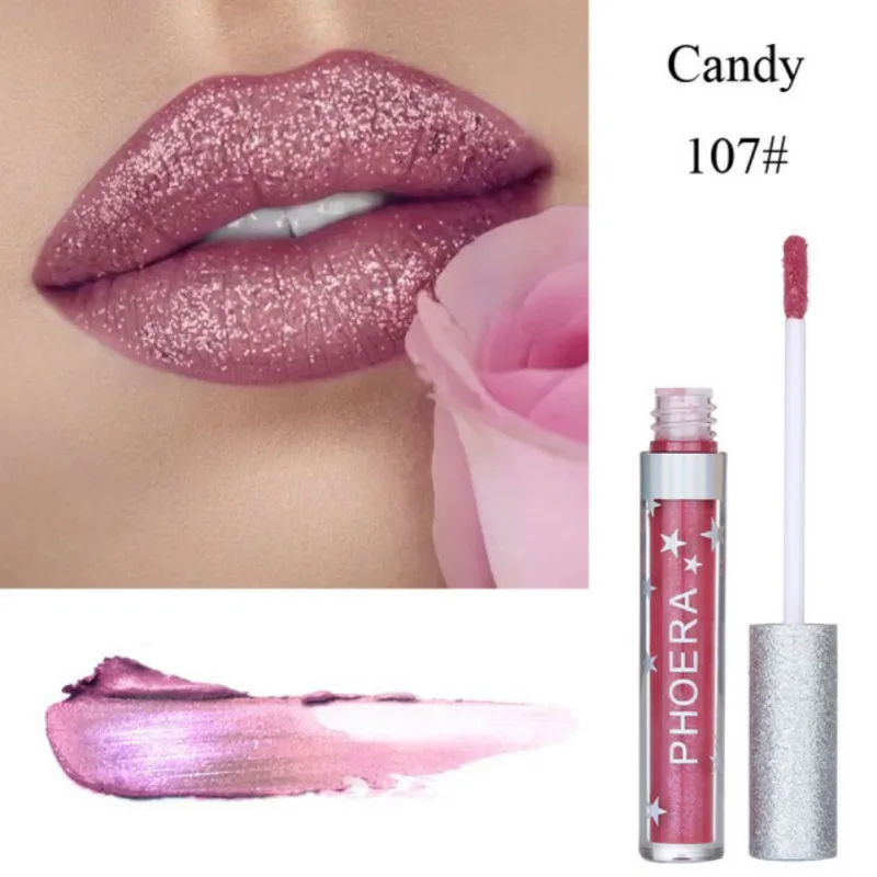 

Waterproof Lipgloss Pigment Sexy Lip kit Shimmer Liquid Lipstick diamond Makeup Lip gloss Lip Tint Cosmentic