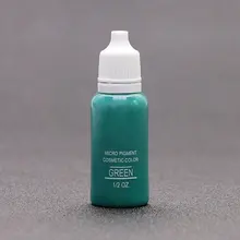 Татуировки чернила профессиональный Перманентный пигмент подводка для глаз 1/2 унций 15 мл 1 шт зеленый