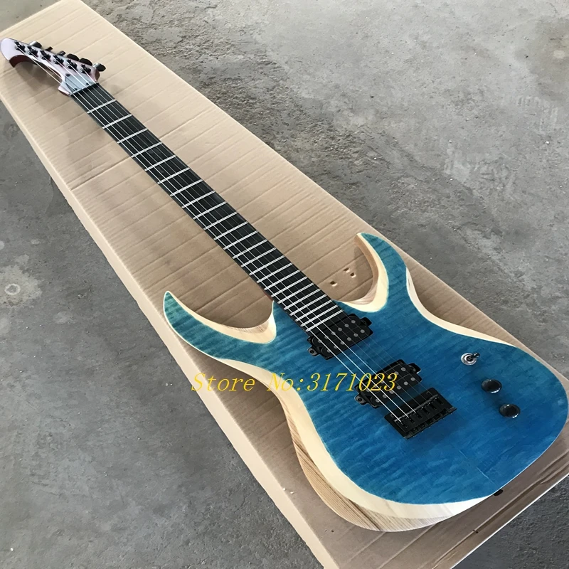

TOp quality Facotry Shop Blackmachine B2 B6 B8 6 strings guitar matte Blue color Free shipping