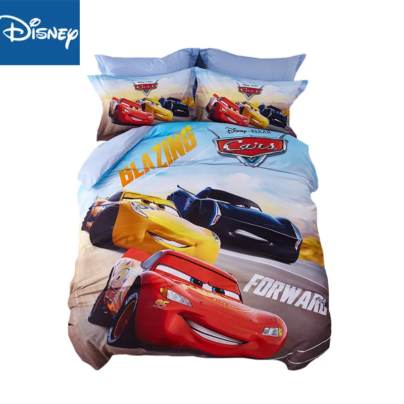 

Comforter bedding sets single size quilt covers double bed spreads flat sheet 3-5pcs Lightning McQueen Cars kids's birthday gift