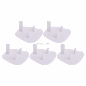 

5Pcs UK Power Socket Outlet Mains Plug Cover Baby Child Safety Protector Guard White Color