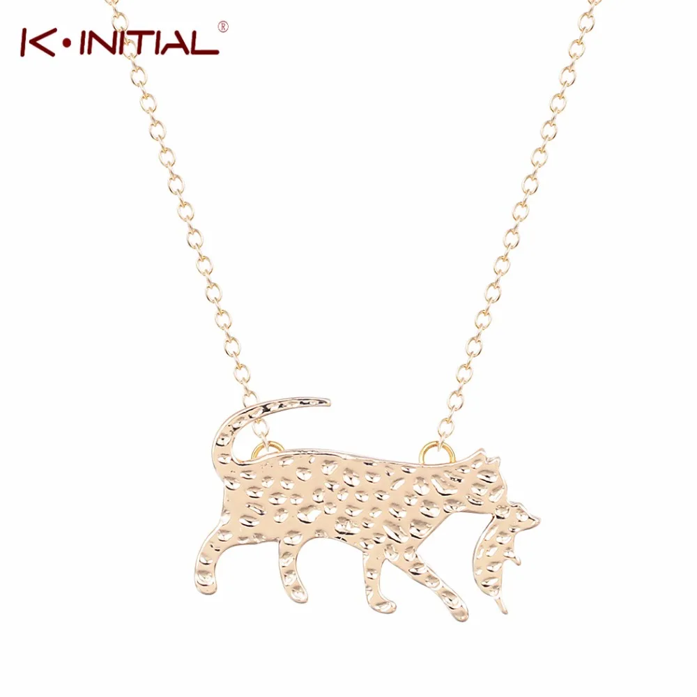 Kinitial 10 шт. Золотой Серебряный Кот Мама держит ее ожерелье с котенком женское