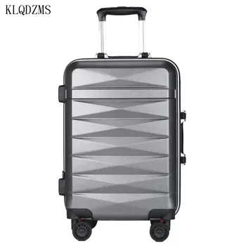 

KLQDZMS High quality 20/24inch PC Rolling Luggage Travel Suitcase Universal wheel trip Trolley Case