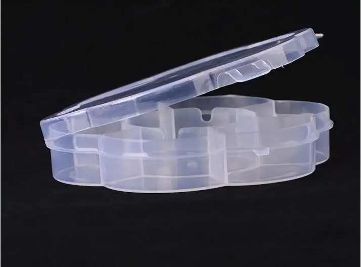 Transparent 7 Grids PP Plastic Storage Boxes for Bead Rings Jewelry Display Organizer plastic case