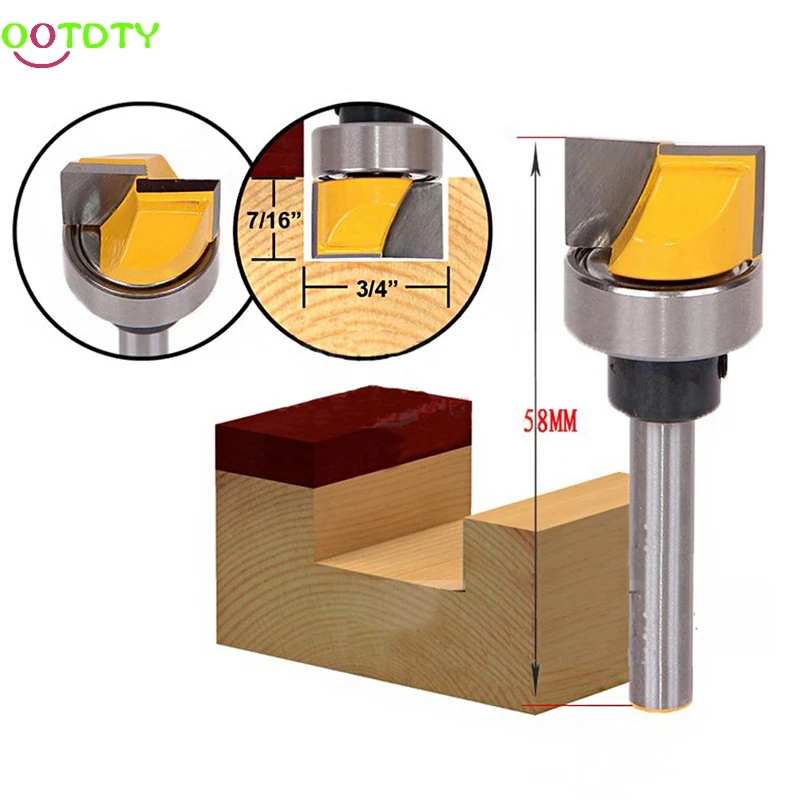 

1/4" Shank Flush Trim Hinge Mortise Template Router Mills Bit 3/4" x 7/16
