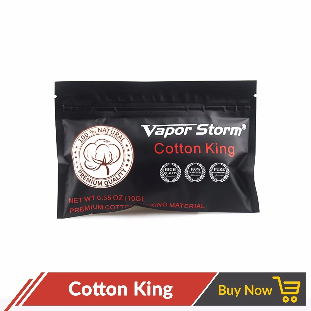 Электронная сигарета Vapor Storm органический хлопок дрипка Cotton King для DIY RDA RBA Wick|organic