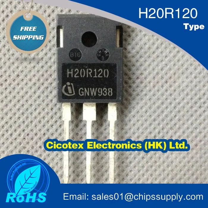 

5pcs/lot IHW20N120R2 TO-247 H20R1202 IGBT 1200V 40A 330W TO247-3