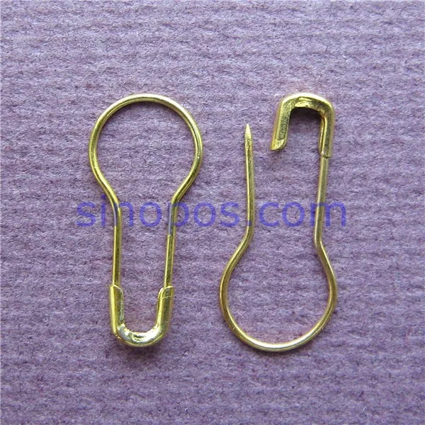 12 -100 Gourd Coiless Safety Pins Calabash Markers Swing Tag Gold Silver  Brass