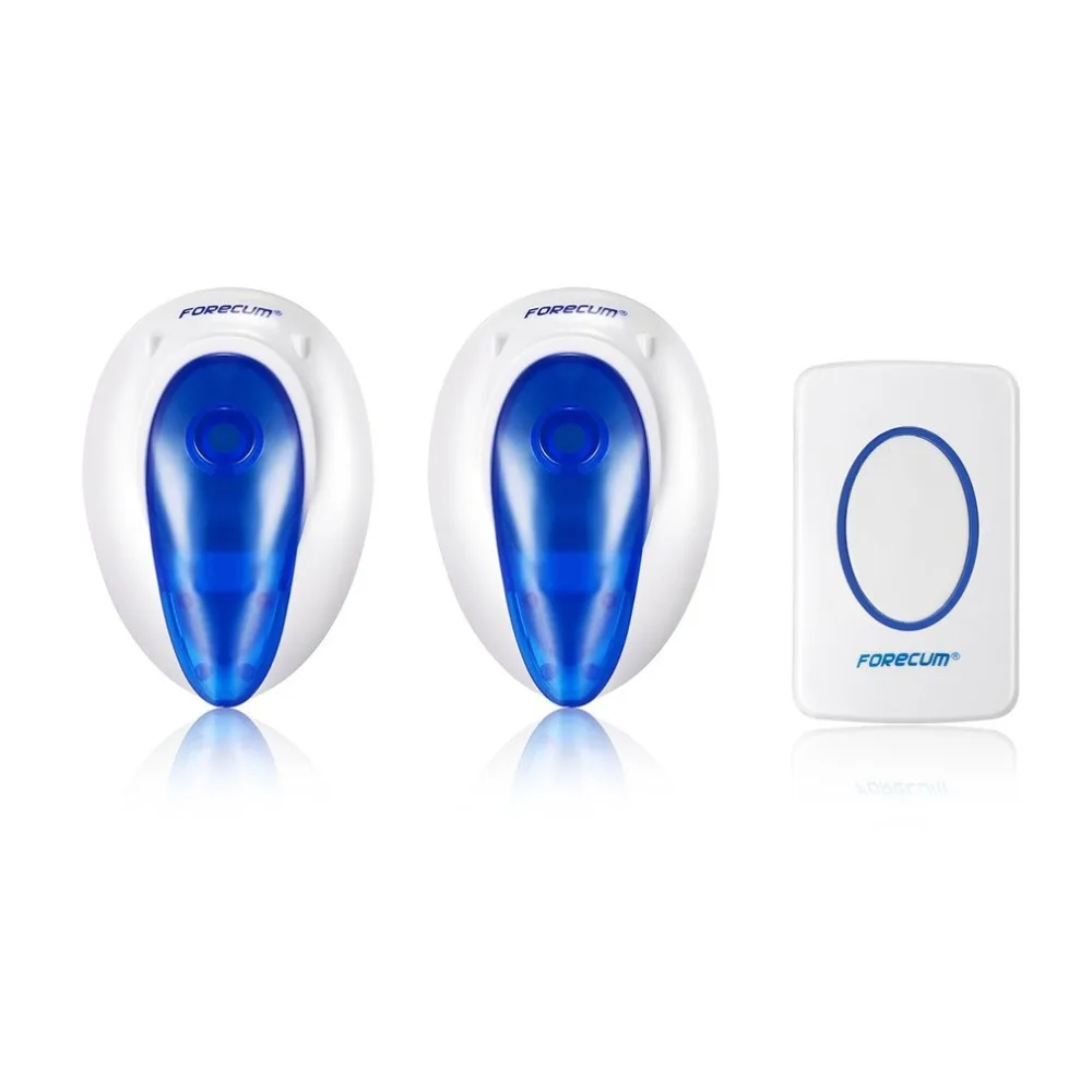 

Smart Home Door Bell With Blue LED Light Forecum f007 Wireless Doorbell With 36 Songs Door Hardware US EU Plug