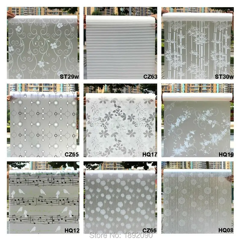 

Wide 60cm*Long 200cm Frosted Opaque Glass Window Film For Window Privacy Adhesive Glass Stickers Waterproof Bathroom Toilet