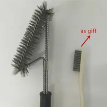 18 дюймов прочная щетка для чистки гриля инструмент для барбекю щетка для гриля 3 щетки из нержавеющей стали обеспечивает легкое Очищение аксессуары для барбекю