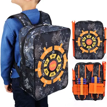 

Waterproof Wear-resistante Oxford Cloth Target Storage Backpack for Nerf Soft Bullets Shooting Games