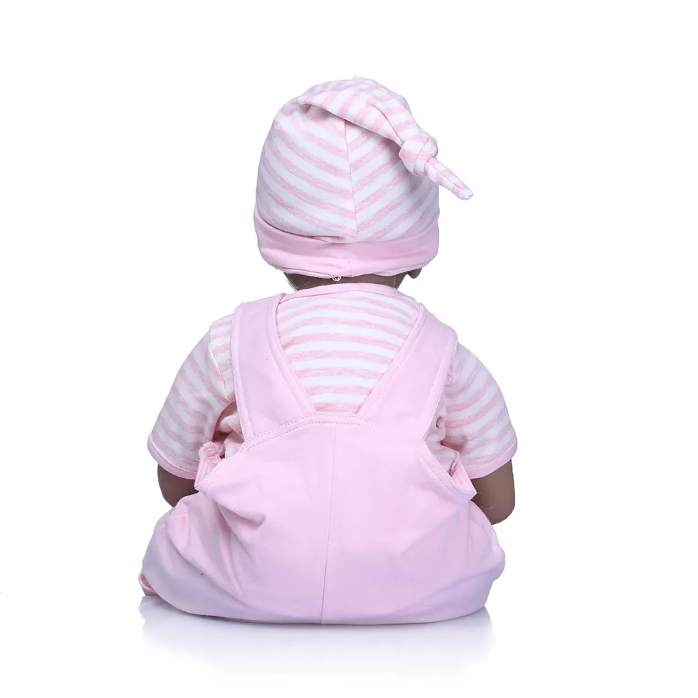 Bonecas do Bebê Bebe Bonecas Reborn Preto Africano Americano Bebê Menina 22 55 cm Npk Silicone Macio Renascer Lifelike Crianças Presente 8 Cheap Bonecas