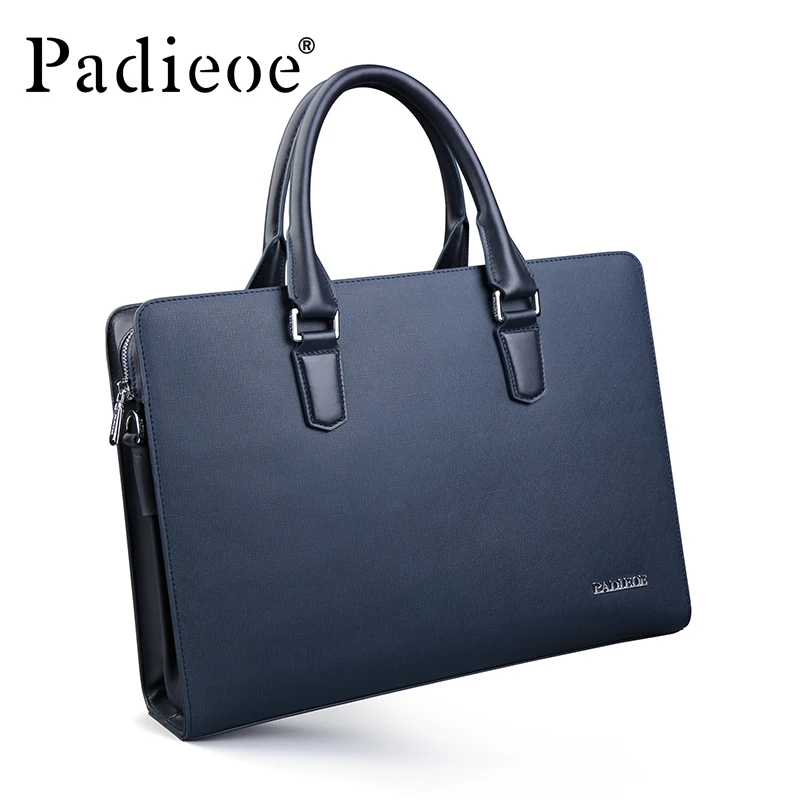 Padieoe Новое поступление Для мужчин Классические Разделение кожа Портфели Бизнес Высококачественная сумка-торба для 14-дюймового ноутбука для мужчин NB161143-1