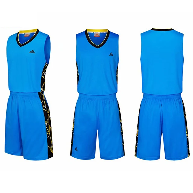 Мужская баскетбольная форма с двойным карманом, спортивная одежда для тренировок, баскетбольные майки, комплекты одежды, рубашка, жилет, костюм без рукавов - Цвет: light blue