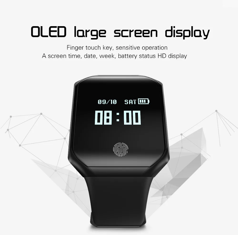 Two-piece ABAY Z66 Smart Bracelet Watch Young People IP67 Waterproof Pedometer Heart Rate Blood Pressure Support Multi Exercise