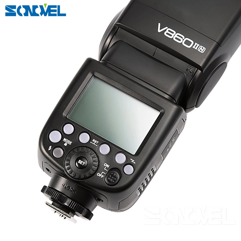Вссветильник Godox V860II N i TTL 1/8000S HSS Master Slave GN60 2 4G Беспроводная литий ионная батарея