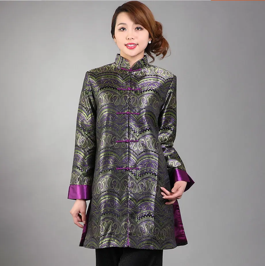Buy Elegant Mandarin Collar Single Breasted Grey Women
