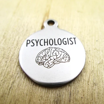 

10pcs/lot-psychologist stainless steel charms - Laser Engraved - Customized - DIY Charms Pendants