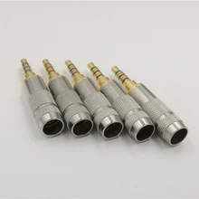 50 pcs Gold audio 3 5mm Stereo 4 Pole Repair Headphone Jack Plug Cable Audio Solders connector
