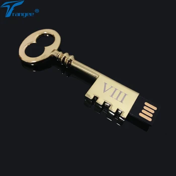 

Trangee 20PCS/LOT Skeleton Key USB Flash Drive 4GB 8GB 16GB 32GB USB 2.0 Flash Stick Gifts Pendrive Customized Logo Printing