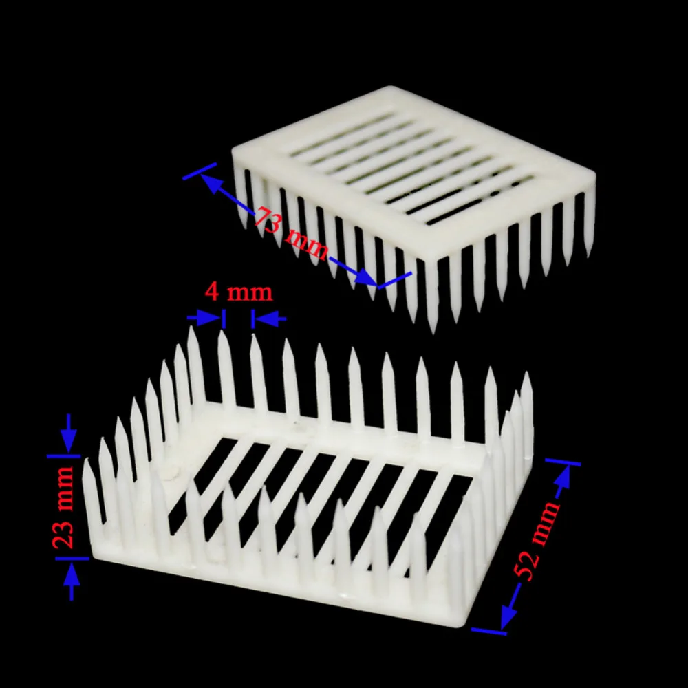 Пчела пластиковая клетка Игла тип маточная Клеточка пленные игольчатый сепаратор королева ловушка для пчел инструменты для выращивания 40 шт
