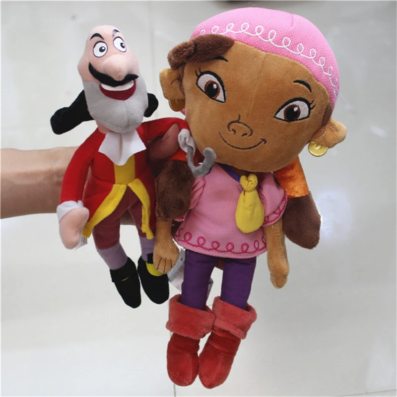 

1 piece 22cm-30cm Jake and the Neverland Pirates Captain Hook Jake Izzy Plush Toys Figure Stuffed Dolls