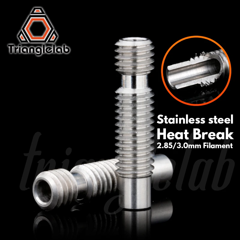 buy trianglelab 3.0MM All Metal heat break for E3D V6 HOTEND Vocano heater block 2.85 3.0MM Filament 3D printer accessories