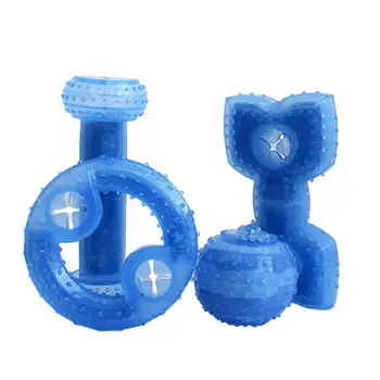 

Pet Toys Bone For Biting Toys Teeth Freeze Food Cleaning Cooling Toy Barbell Products Chewing Dog Leaking