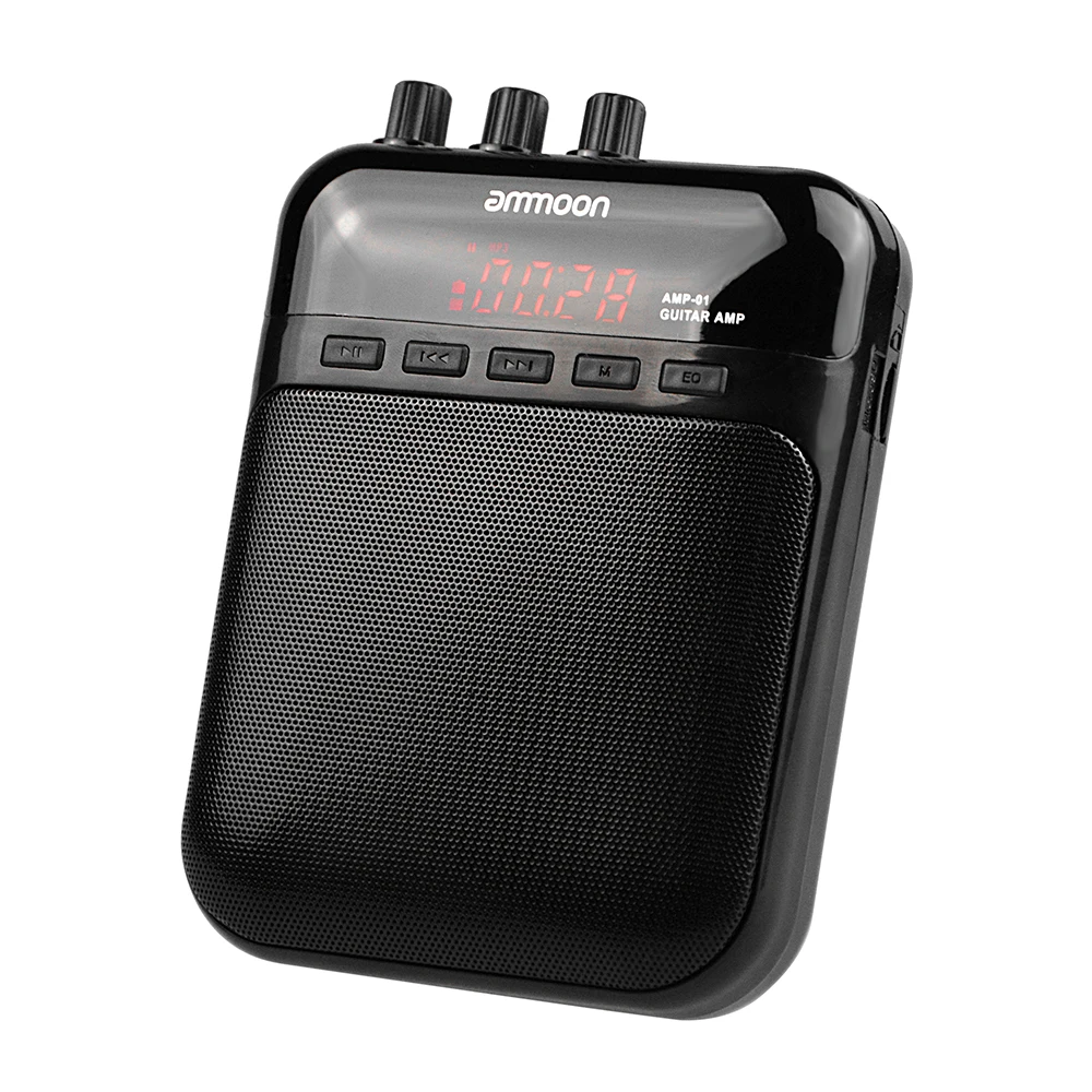 Ammoon AMP 01 5 Вт усилитель гитары диктофон динамик TF слот для карты компактный