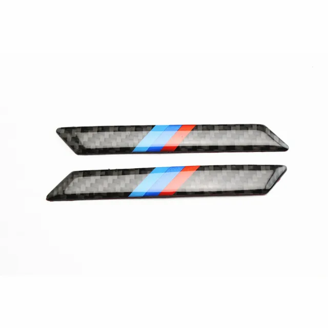 2pcs M logo car side fender panel decorative cover trim emblem badge decal 3D sticker for BMW 5
