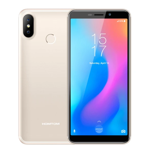 HOMTOM C2 5," 18:9 HD+ 4G смартфон Android 8,1 четырехъядерный 2 Гб ОЗУ 16 Гб ПЗУ мобильный телефон с функцией распознавания лица 3000 мАч - Цвет: C2 Gold