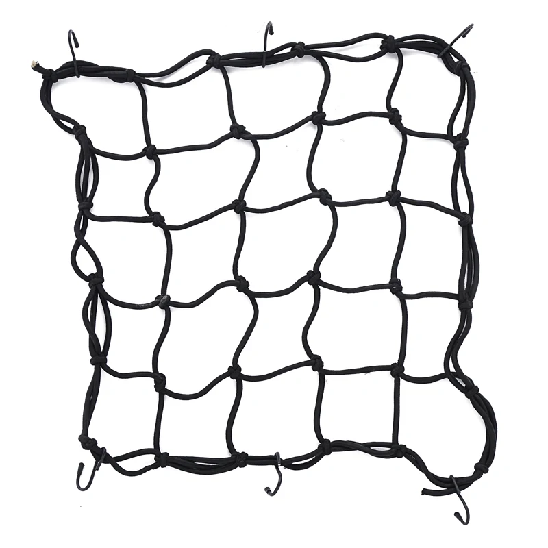 Мотоцикл Велосипед 6 крючков удерживайте топливный бак мотоцикла багажа Сетка Веб-банджи черный