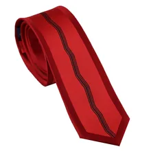 Галстуки мужские обтягивающие галстук дизайн границы красный с черной кривой полосатый шейный платок из микрофибры Тонкий галстук 6 см Свадьба Gravatas Corbata