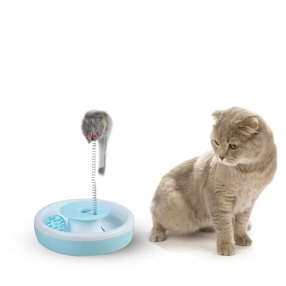 

Pet Multifunctional Toy Cat Water Feeder Spring Mouse With Bell Detachable Cat Playing Pet Bauble