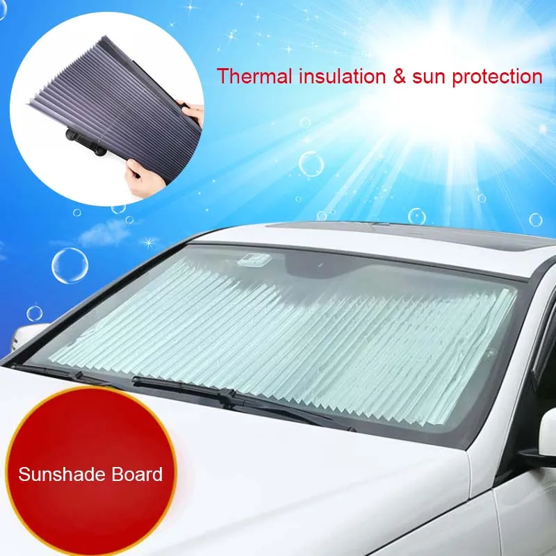 Hot Car Retractable Curtain with UV Protection Front Windshield Visor Auto Shade Block Cover JLD | Автомобили и мотоциклы