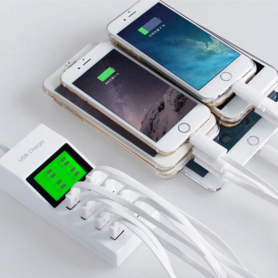 Crazy!!!8 USB Port US EU UK Plug Travel Universal AC Power Adapter Socket Smart Wall Charger For Cell iPhone Tablet Camera